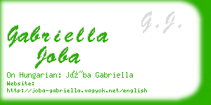 gabriella joba business card